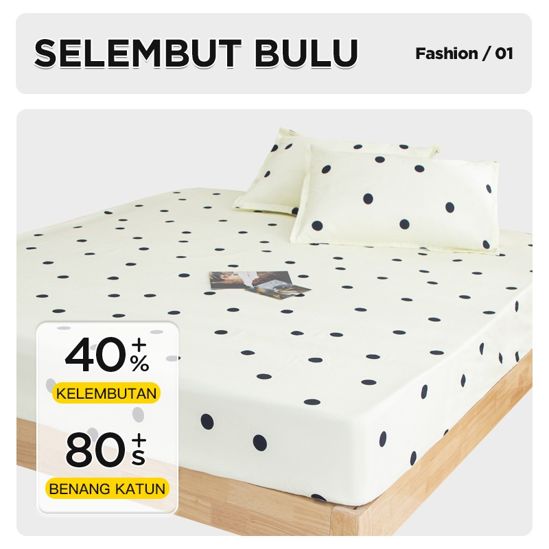 PROMO SPREI SET AESTHETIC ALA KOREA Motif Cantik Ukuran 180CM X 200CM Sprei free sarung bantal anti luntur