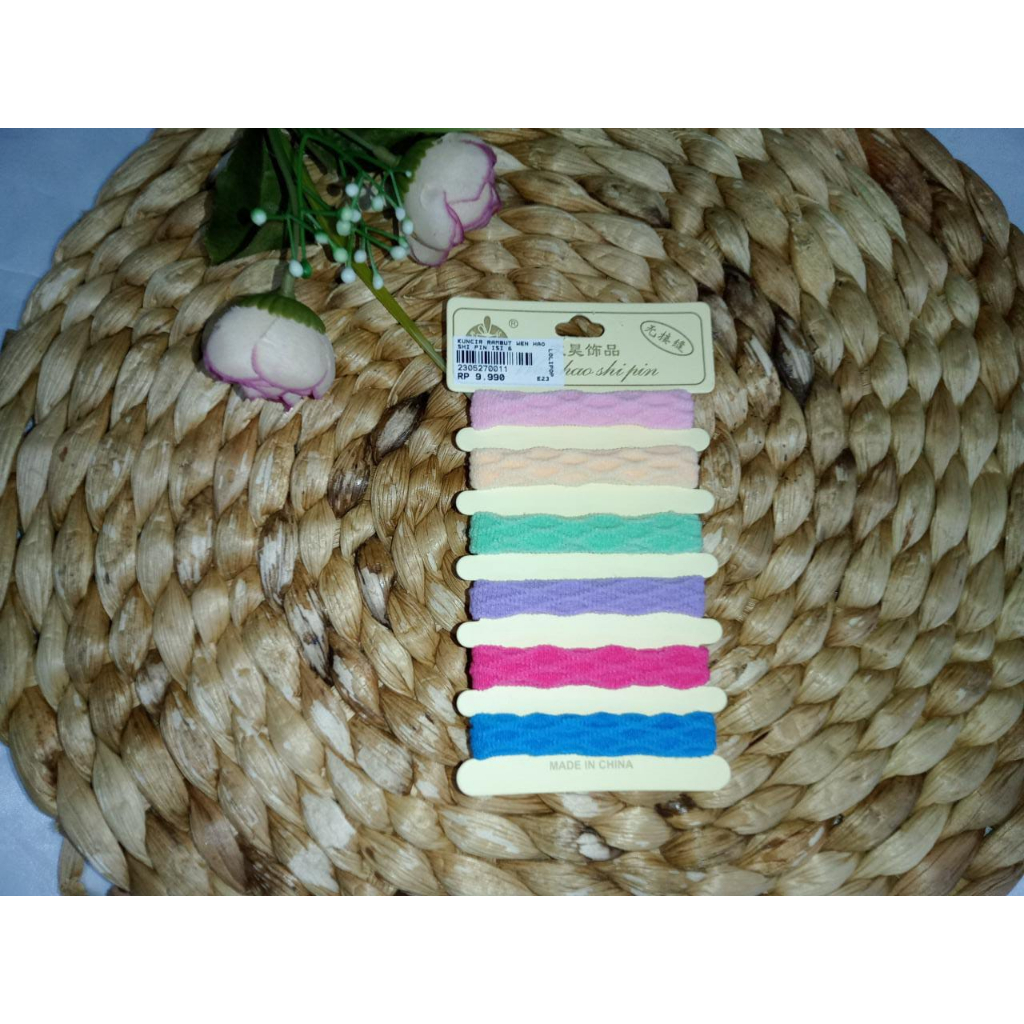 KUNCIR KARET SET 6 kuncir tali ikat rambut isi 6