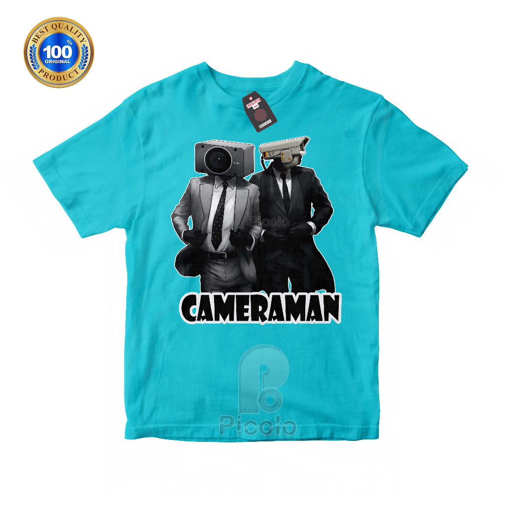 (FREE NAMA) BAJU KAOS ATASAN ANAK MOTIF KARTUN SKIBIDI TOILET SKIBIDI CAMERAMAN UNISEX Bahan COTTUN