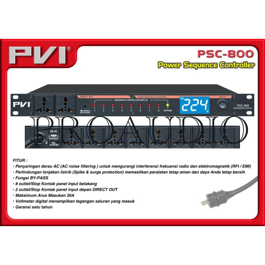 Power Sequence PVI PSC 800 PSC-800 PSC800 Power Squencer PVI Original