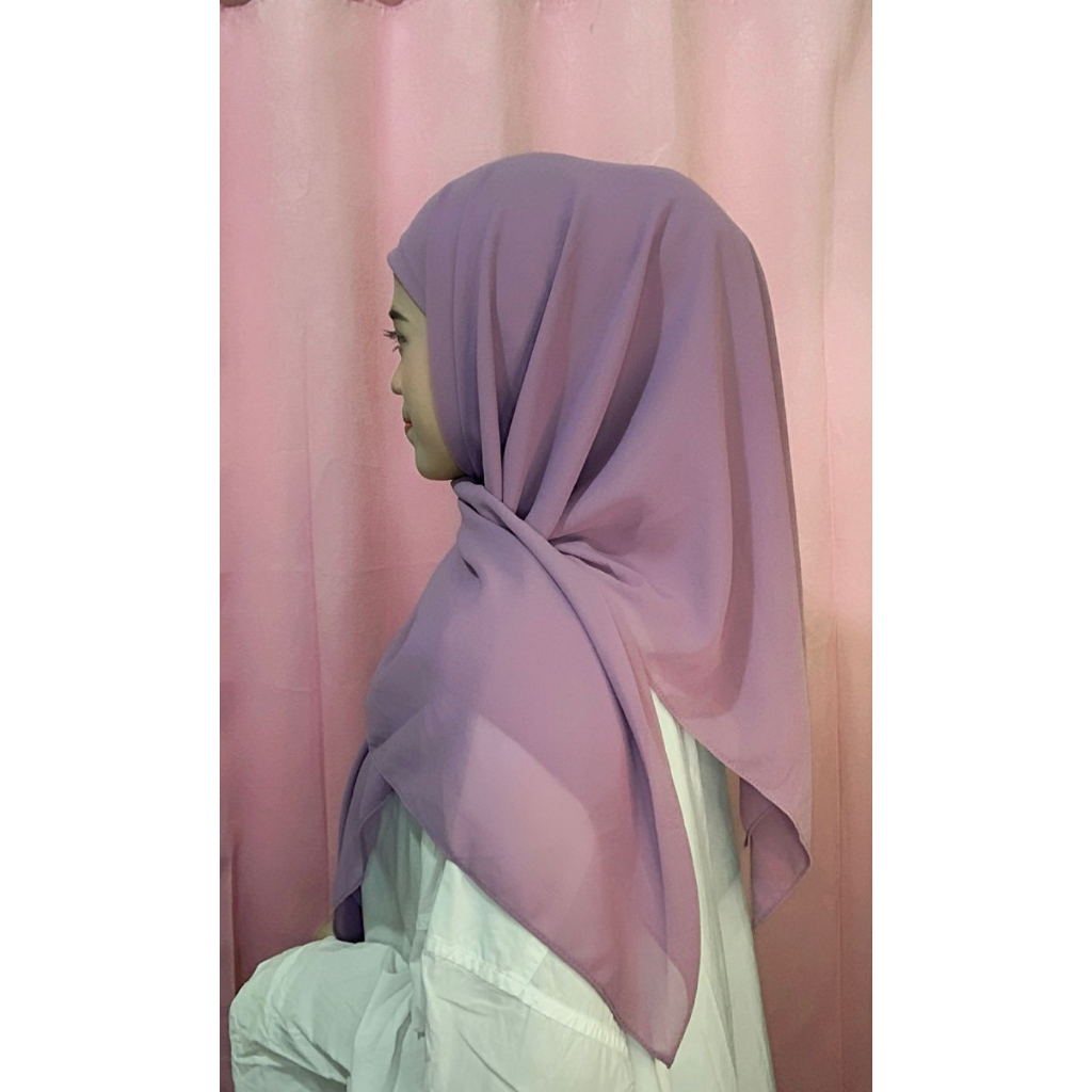 HIJAB SEGI EMPAT INSTAN INNER 2IN1 / SEGIEMPAT PLUS INNER 2IN1 CERUTY BABYDOLL 2 LAYER