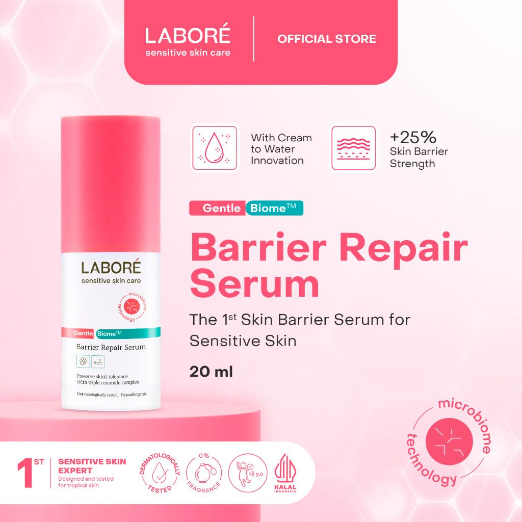 LABORE GentleBiome Barrier Repair Serum Triple Ceramide Complex Serum untuk Kulit Sensitif &amp; Memperbaiki Skin Barrier