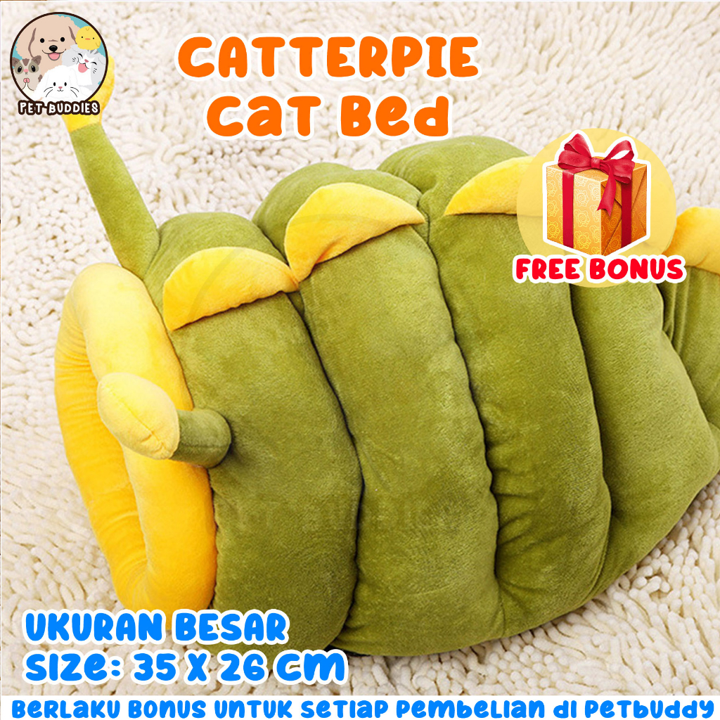 [FREE BONUS]Catterpie Rumah Tempat Tidur Kucing/Anjing Lucu Motif Ulat