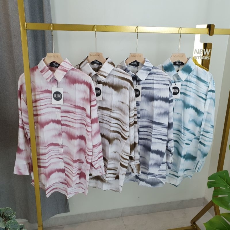 KEMEJA LALUNE MARBLE TIE DYE 100% ORIGINAL IMPORT BANGKOK