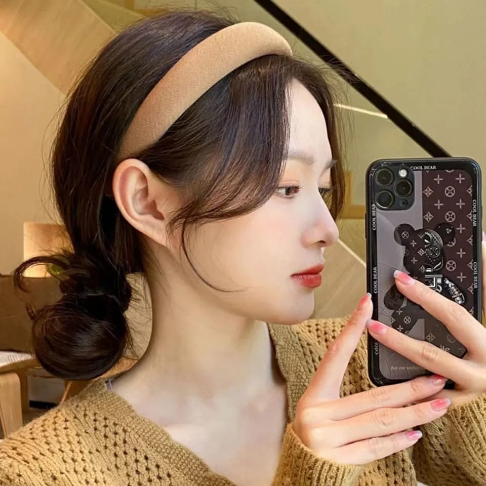 Bando wanita Korea Jumbo Bandana Headband Aksesoris rambut kepala Fashion F1024
