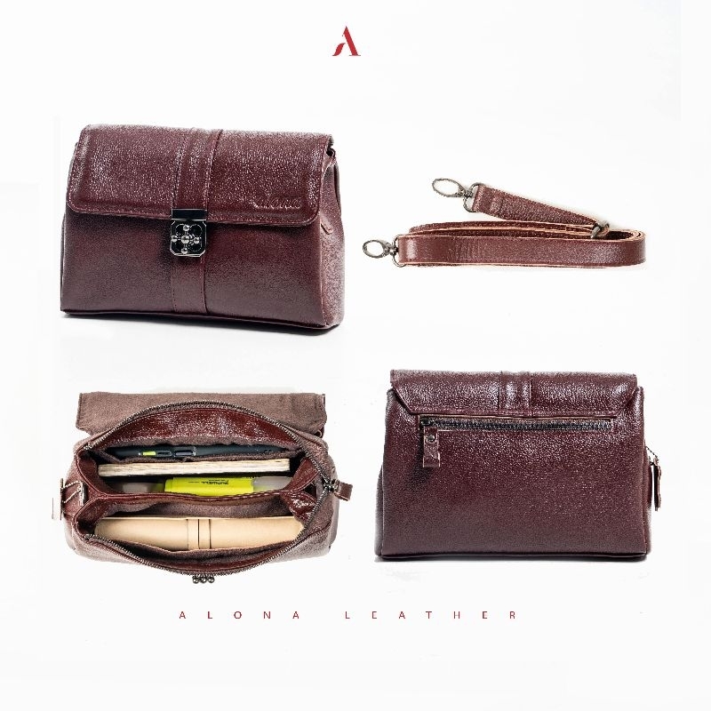 Tas Banded Terbaru ALONA BELEZZA BAG Tas Selempang Bahu Slempang Pinggang Fashion Wanita Cewek Kulit Asli 100% Premium Waistbag Style Model Kekinian