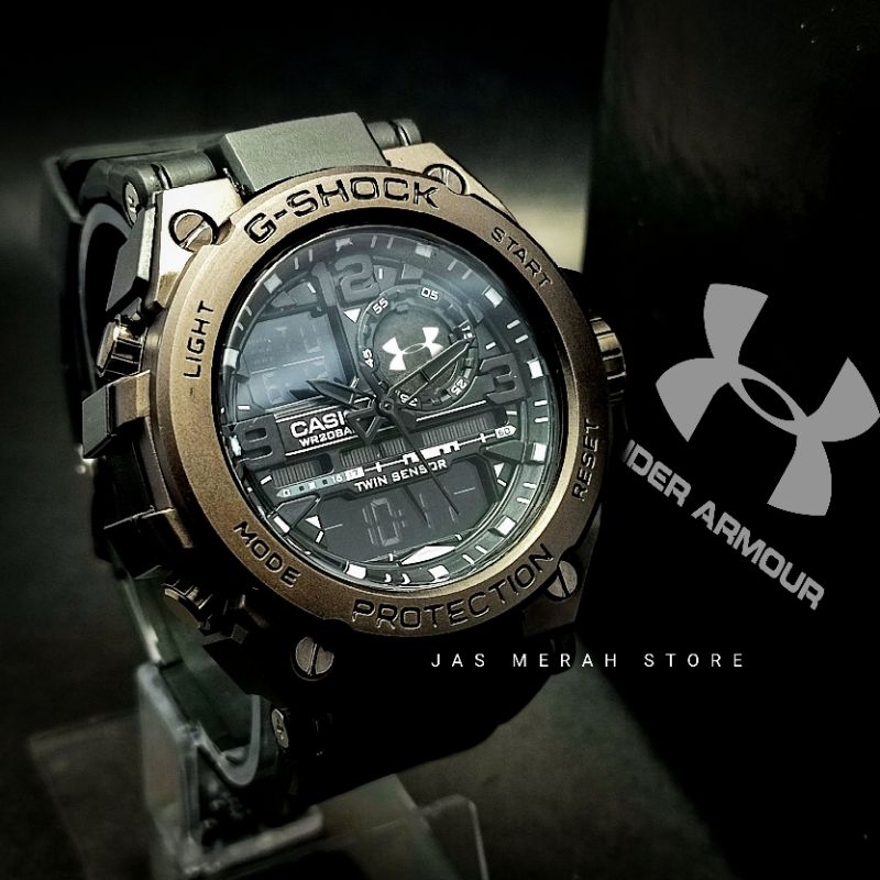 JAM TANGAN UNDER ARMOUR X G SHOCK GST FUL BLACK