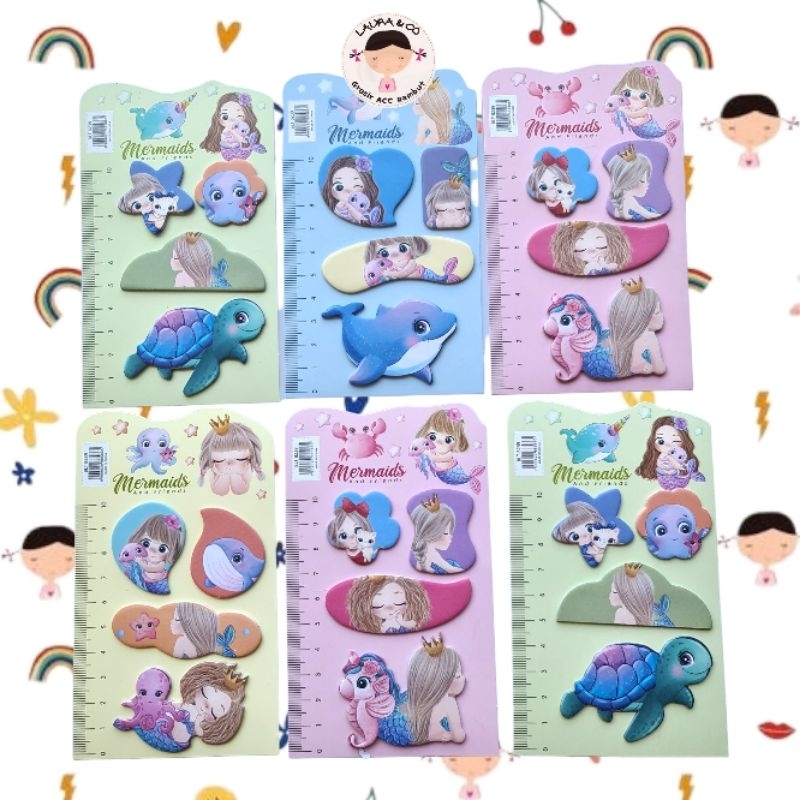 

Stiker Note Pembatas Buku Tempel Kertas Bookmark Mermaid Duyung Penanda Halaman