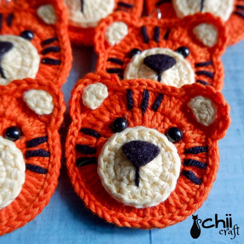 Gantungan Kunci Rajut Harimau | Bros Rajut Harimau | Crochet Tiger Keychain Bagcharm | Crochet Tiger