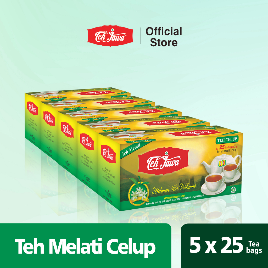 Teh Jawa Jasmine Tea Celup isi 25 per Pack ( isi 5 Pcs)