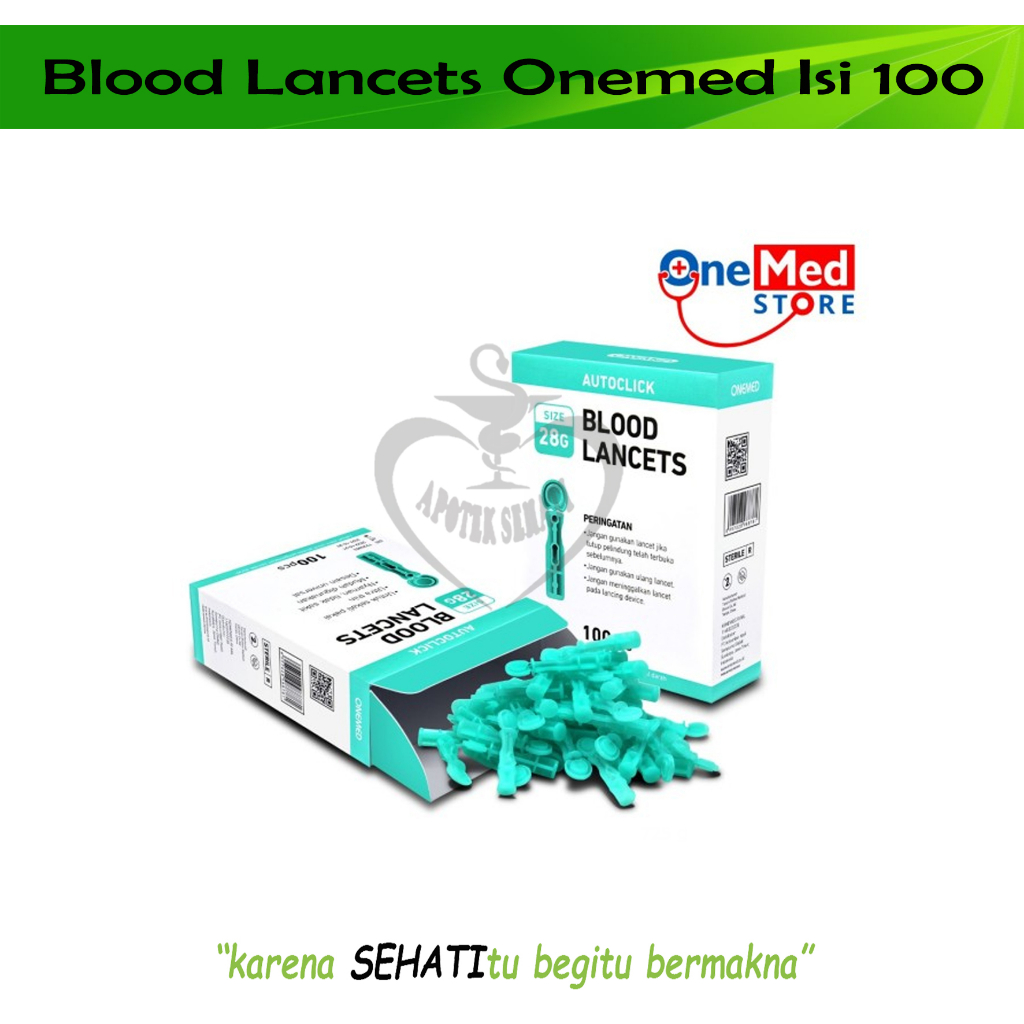 Blood Lancet Onemed Lancets Kecil 100 Pcs