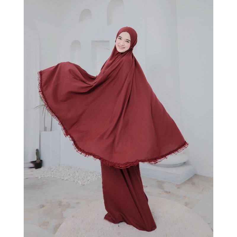 Mukena Gowell Maroon by Dalanova