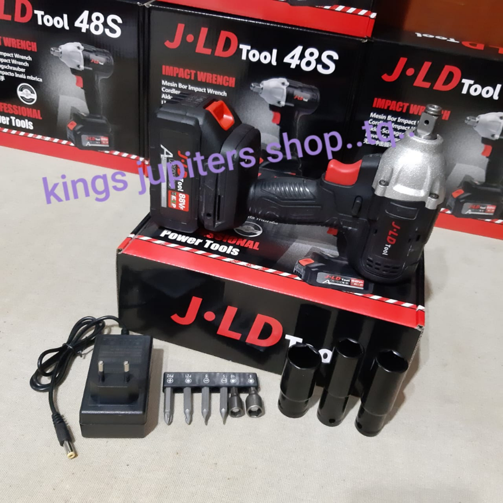 SET 1 BATRE JLD 48S IMPACT WRENCH ( atau ECER batrey 88v - charger fast ) CORLESS BUKA BAUT IMPEK WR