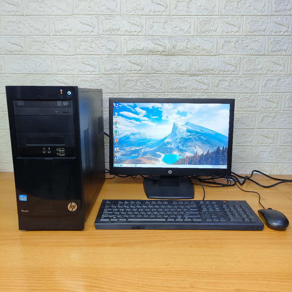 Komputer Fullset HP Core i5 Gen 3 RAM 4GB Siap Pakai Tower Build Up