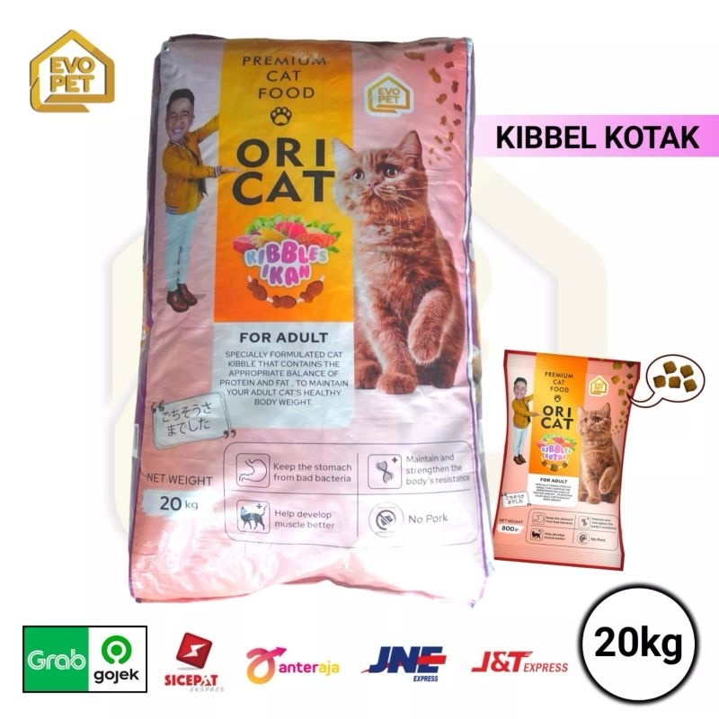 Ori cat 800gr fresh pack makanan kucing dry food