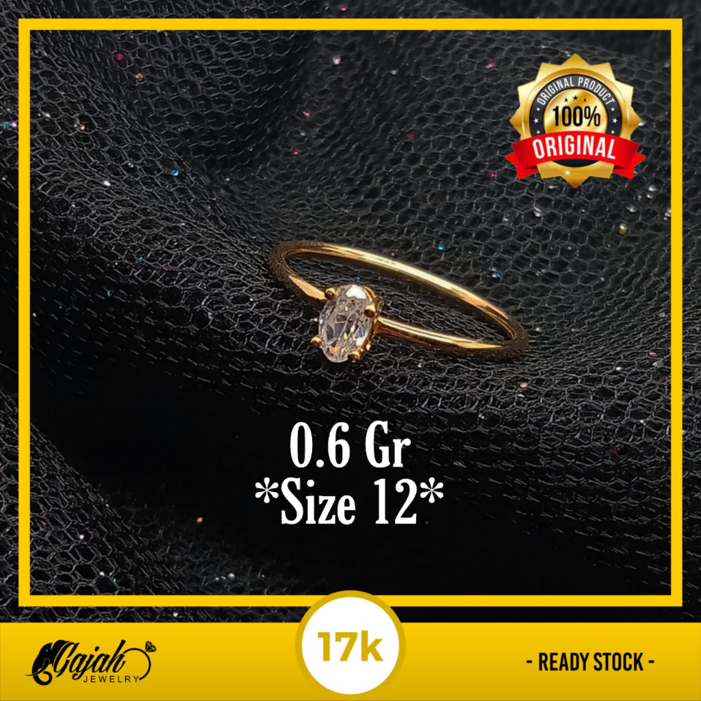 Cincin Emas 17K - 0.6 Gr Kadar 750 - 5571