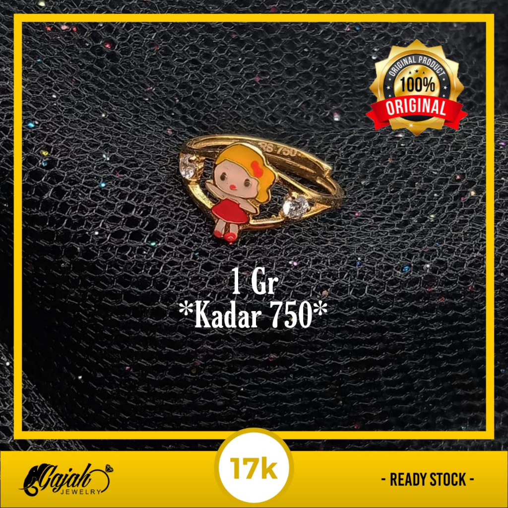 Cincin Anak Emas 17K - 1 Gr Kadar 750 - CBS100000051