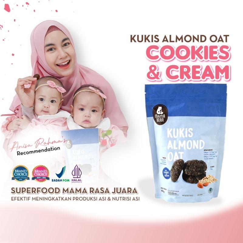 Mama Bear Kukis Almond Oat 150gr Kukis Pelancar Asi MamaBear