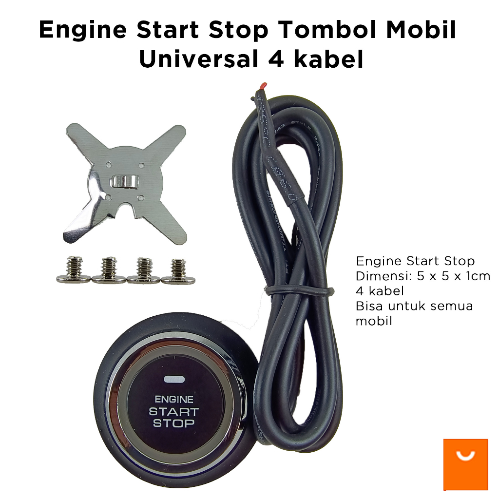 Engine Start Stop Tombol Mobil Universal 4 kabel