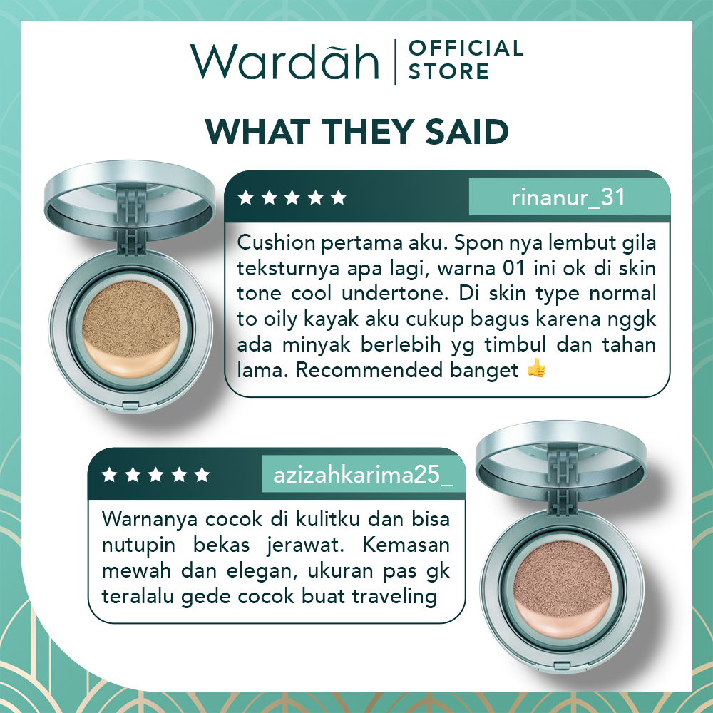 MFI - Wardah Exclusive Flawless Cover Cushion - Alas Bedak dengan Hasil Matte Flawless dan Tahan Lama | Netto 15gr