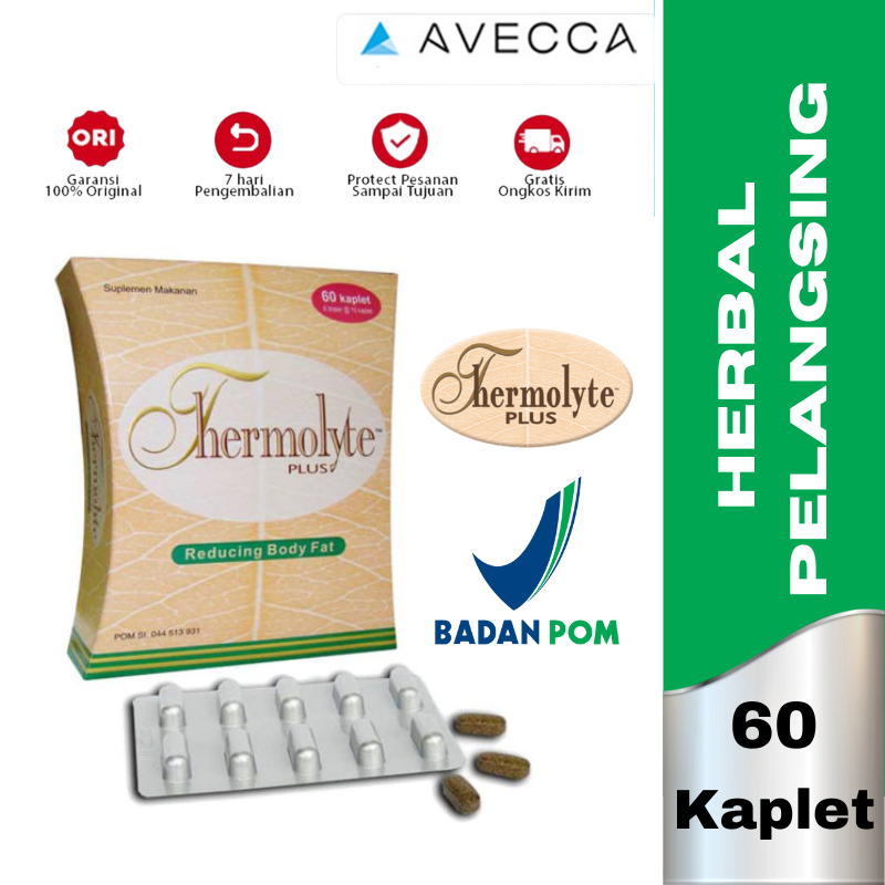Thermolyte Plus 60 Kaplet / Suplemen Diet / Herbal Pelangsing