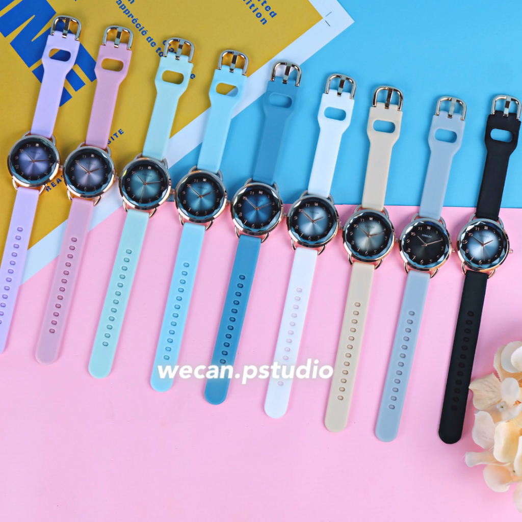 JAM TANGAN WANITA LUNA SERIES FASHION KOREA  DESIGN CASUAL TALI KULIT