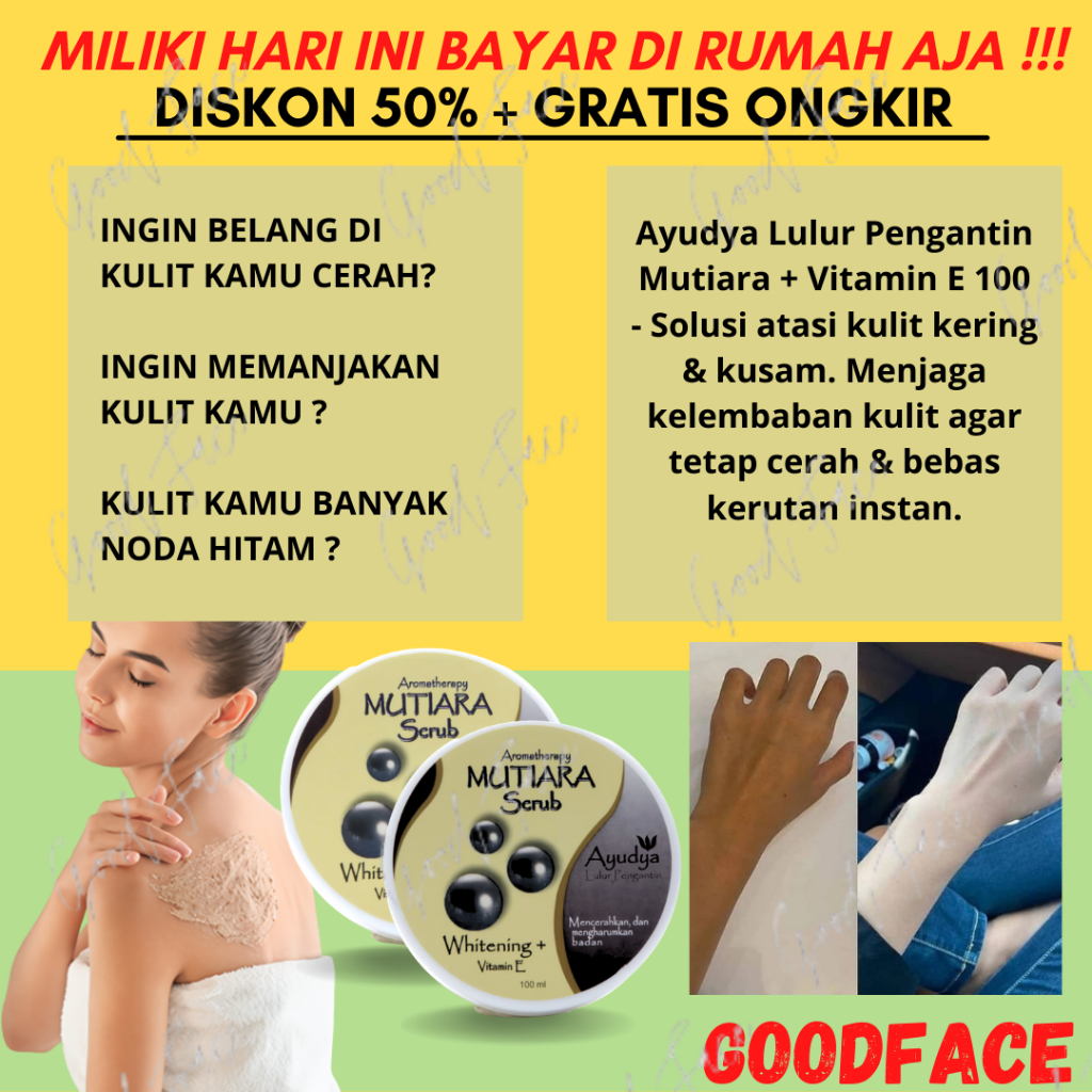 Ayudya Lulur Pengantin Mutiara + Vitamin E 100 Travel Size