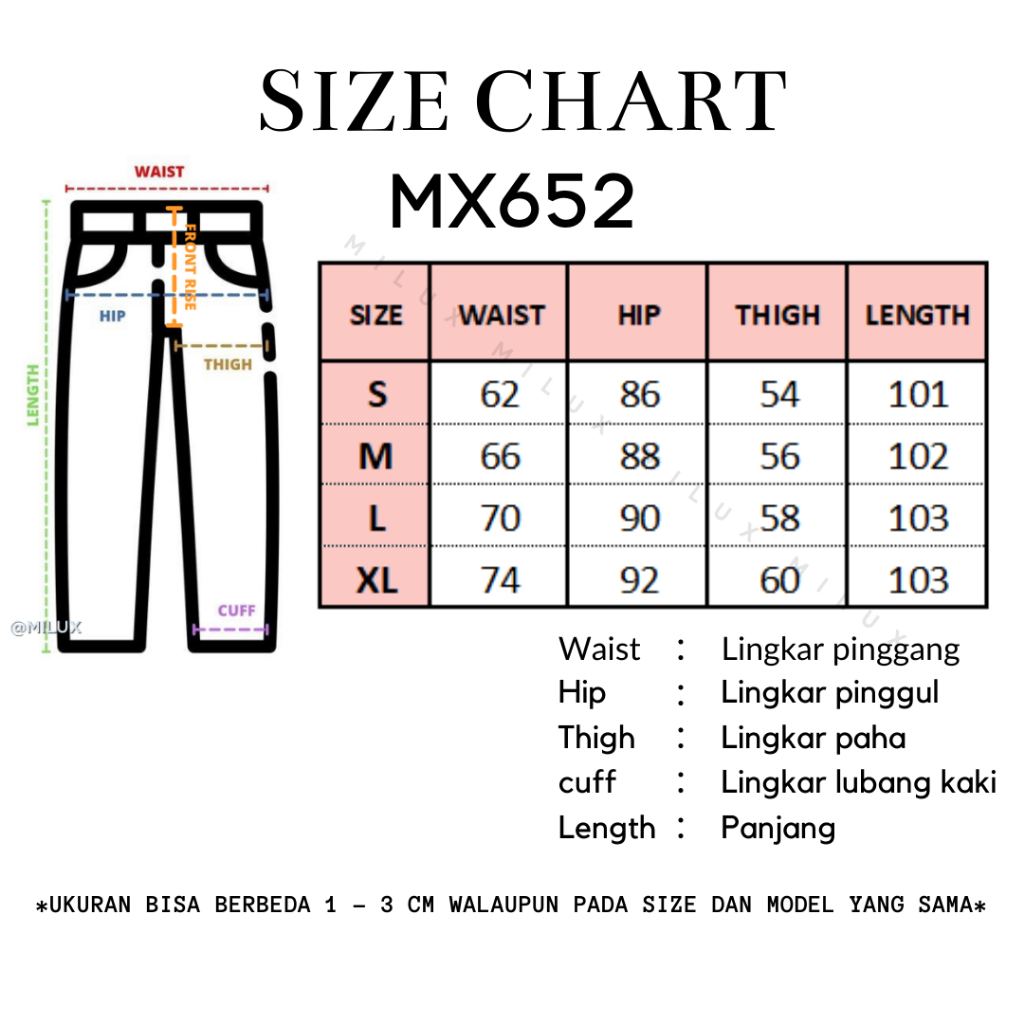 HIGHWAIST CULLOTE PANTS CELANA PANJANG KULOT HW  WANITA MX652