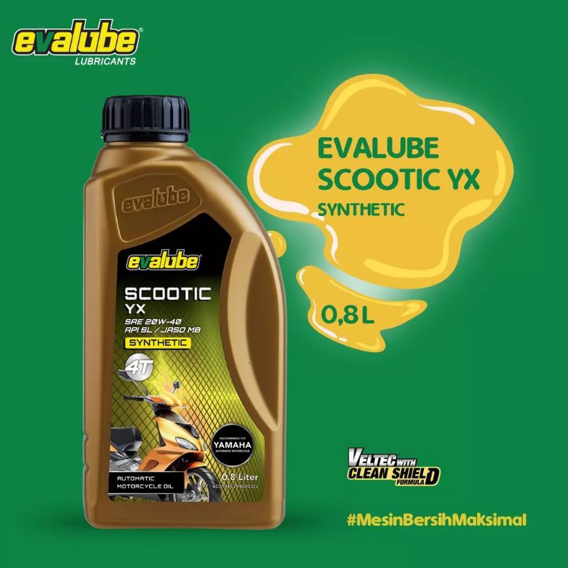 Oli Evalube Scootic YX SAE 20W-40, API SL/JASO