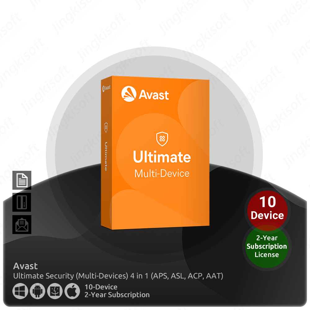 Avast Ultimate 4in1 (2-Year 10-Device) - Include Avast Premium Security, Avast Cleanup Premium, Avas