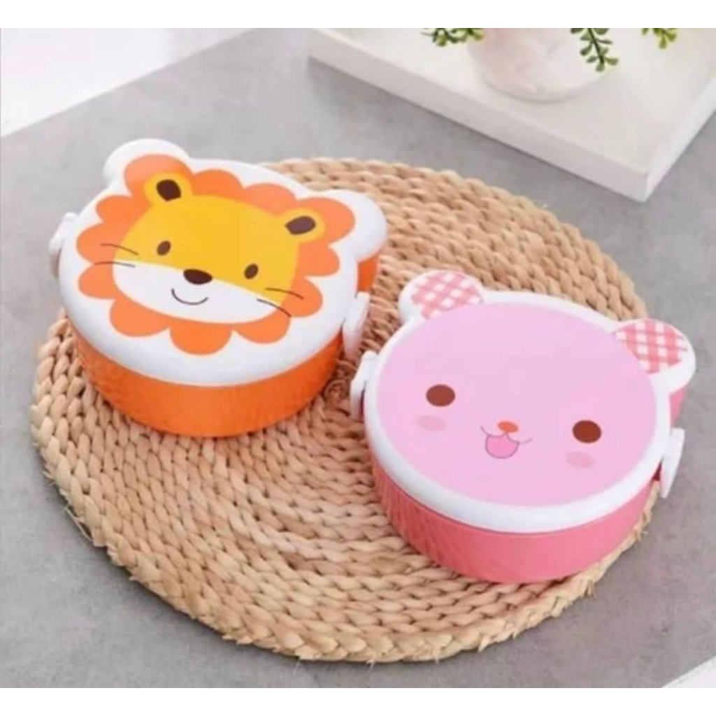 Tempat Makan Lunch Box Kepala ANIMAL Karakter | Souvenir Ulang Tahun Gift