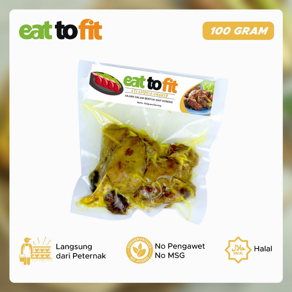 Frozen Food Makanan Sehat Ati Ampela Ungkep Eat To Fit - 100gr