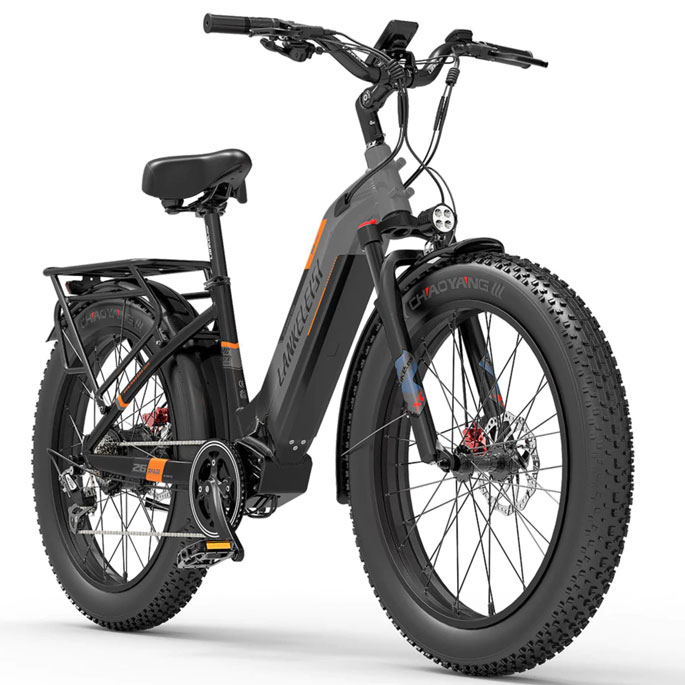 Lankeleisi Sepeda Listrik Fat Bike Tire 26x4 Inch 48V 20Ah with Saddle - MG600 Plus - Black