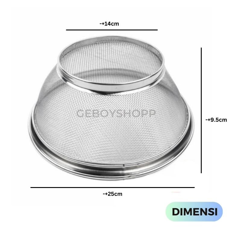 [CLEARANCE SALE] Keranjang / Saringan Cuci Buah dan Sayur Stainless Steel 25CM