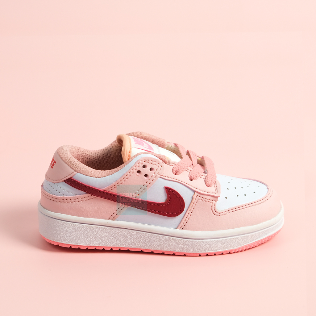 SEPATU ANAK PEREMPUAN SNEAKERS DUNK LOW PINK FOAM RED WHITE 26-35 - URBAN SNEAKER KIDS