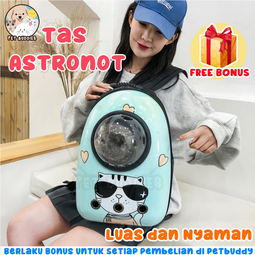 Tas Astronot Kucing Ransel Travel Bag Pet Carrier Kucing/Anjing