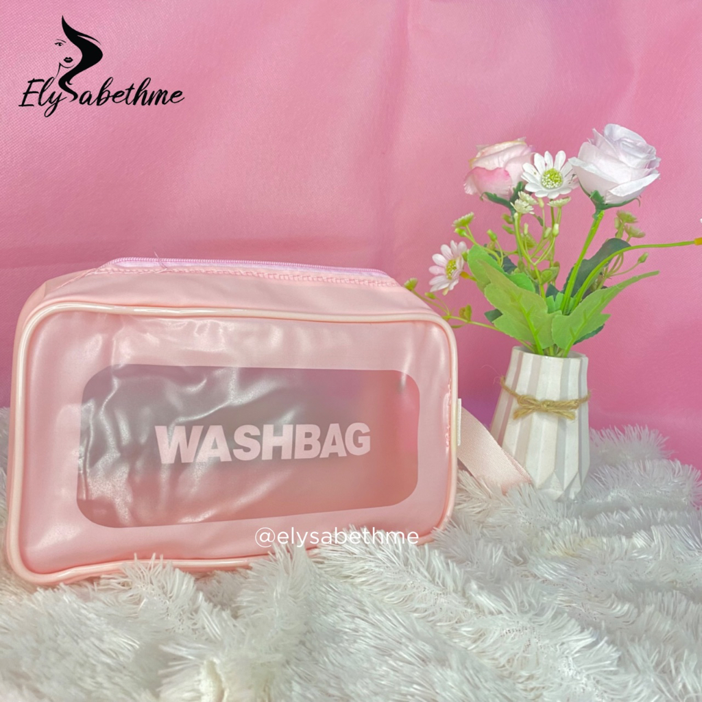 ✿ELYSABETHME✿  WASHBAG tas ransel untuk tempat make up dan serbaguna waterproof anti alis untuk traveling