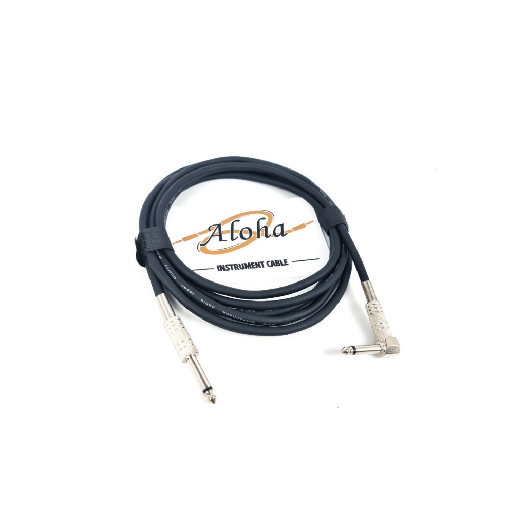 Kabel Jack Gitar dan Bass Elektrik Merk Aloha Original Panjang 3 dan 6 Meter Anti Noise Murah Jakarta