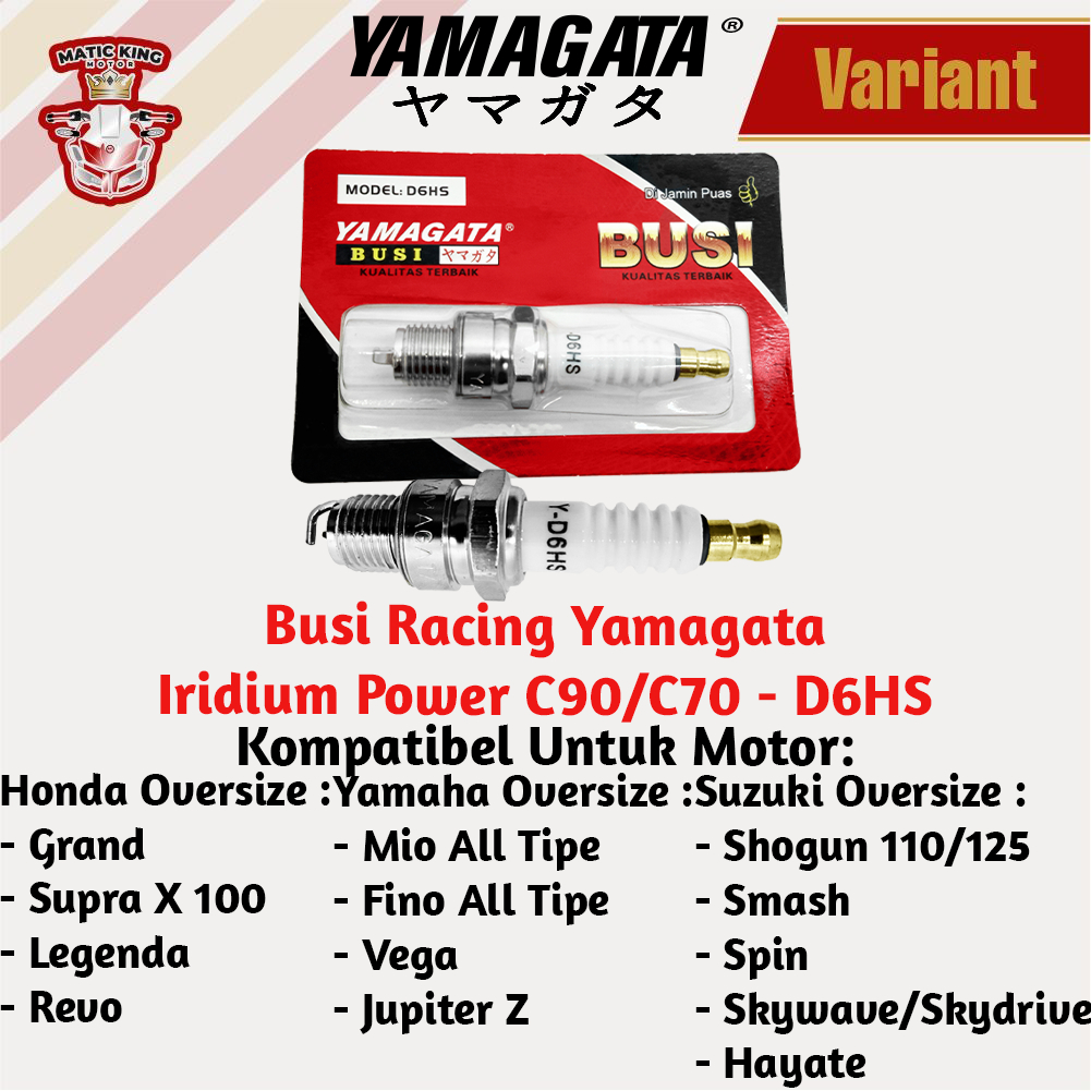 Busi Spark Racing Honda Beat Vario Scoopy PCX Genio Deluxe Verza CB CBR ADV Karbu Fi ESP 110/125/150 CPR9EA Yamagata