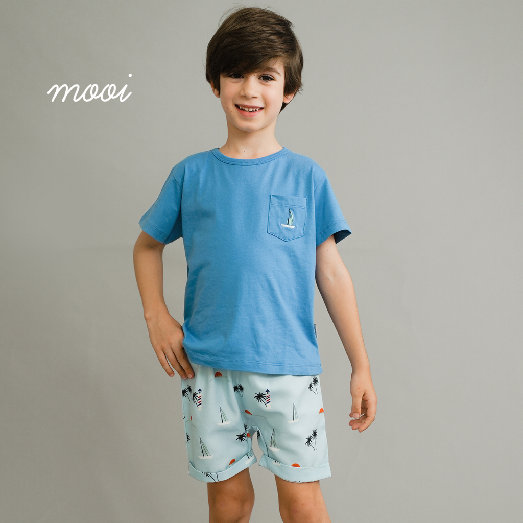 MOOI Setelan Kaos Anak | Tshirt Pocket Tee Set