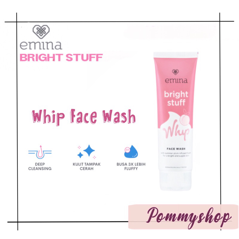 Emina Bright Stuff Whip Face Wash 50ml | Pembersih Wajah