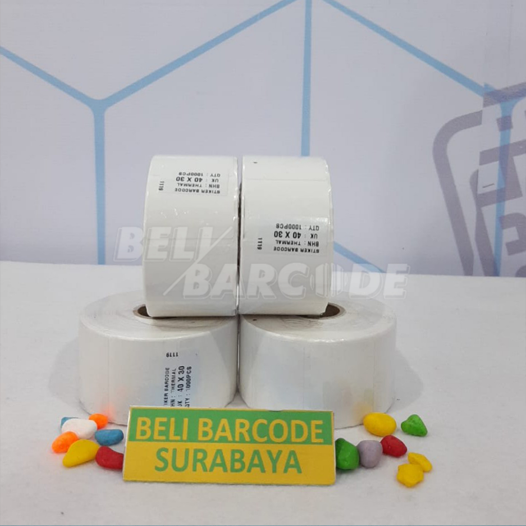 Stiker Label 40x30 1Line Isi 800Pcs 40 x 30 Thermal Core Kecil