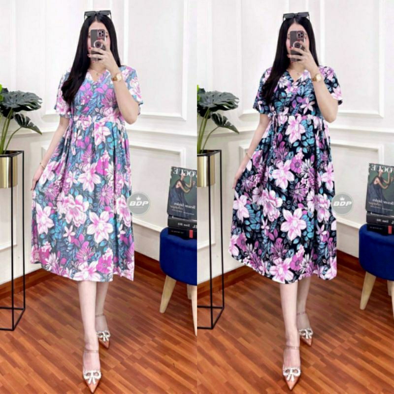 Daster Rayon Chibi Wanita Dewasa Kekinian Terbaru 2023 Premium Busui Lengan Pendek