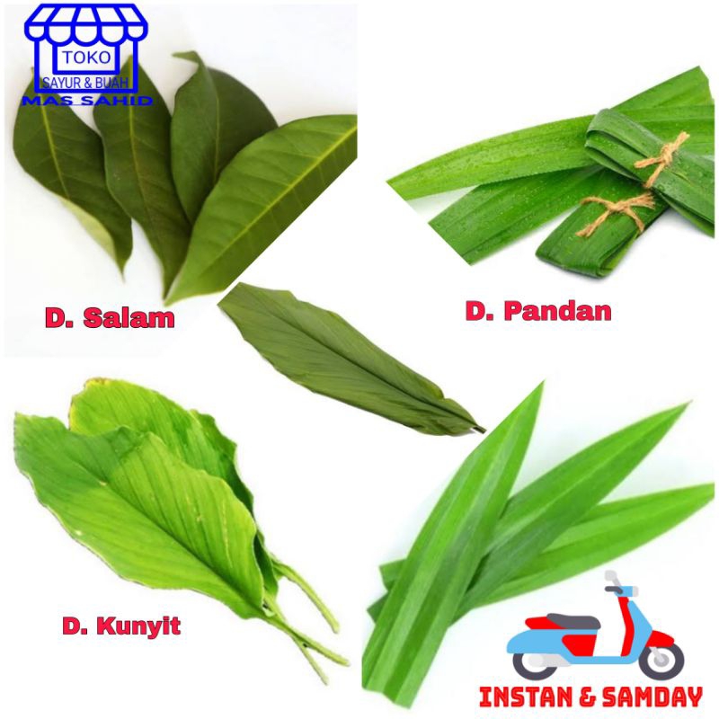 

Daun Pandan/Daun Kunyit/Daun Salam