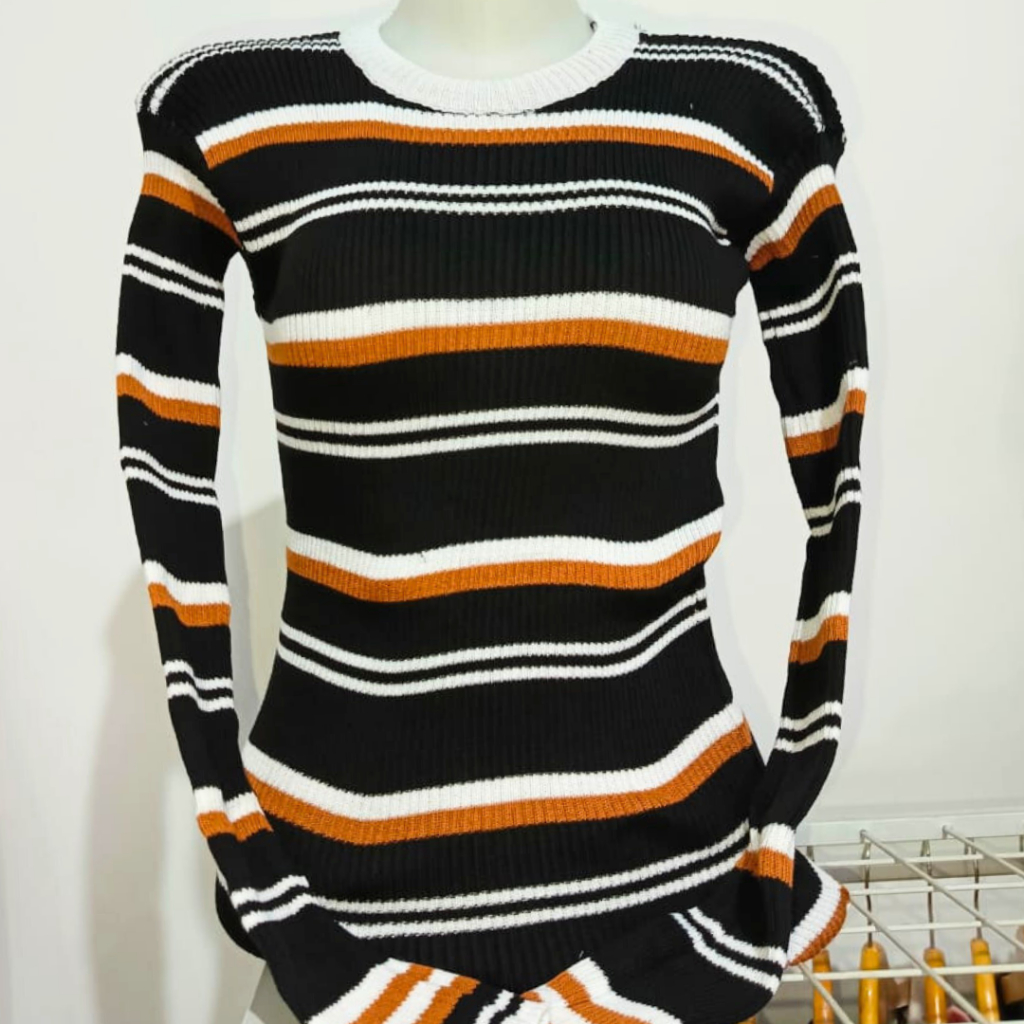 rizkyfashionrajut Vica stripe sweater rajut