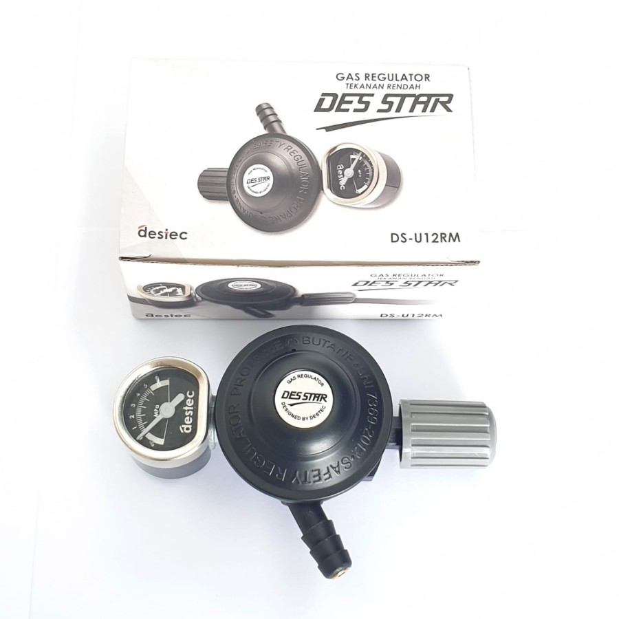 Regulator Kompor Gas Jepit Putar Destec Desstar Des Star DS-U12R DS U 12 R Non Meter Anti Bocor