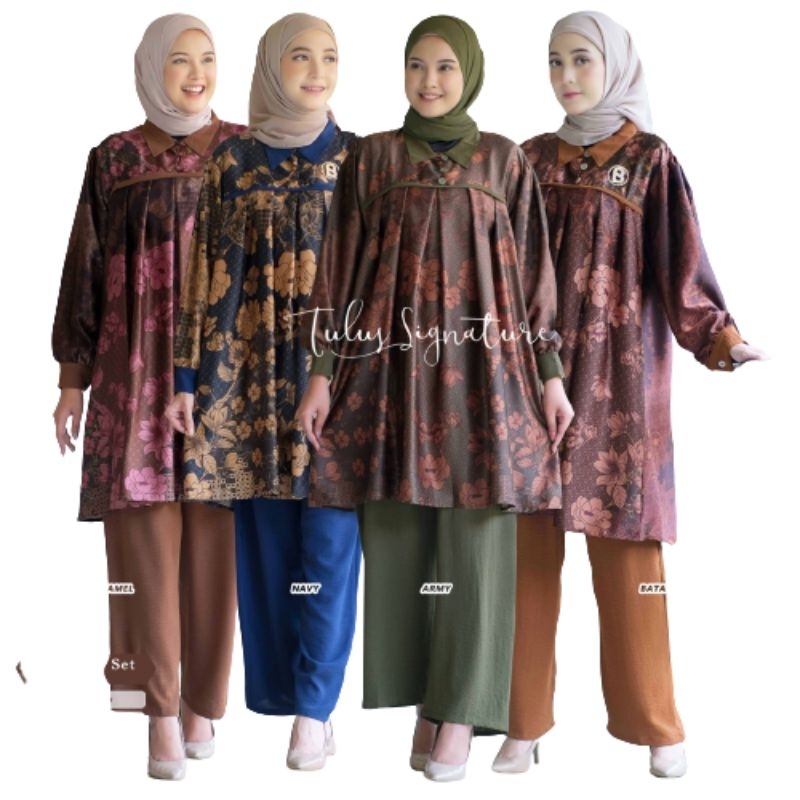 ANORA SET // SETELAN BAJU WANITA // SETELAN BAJU WANITA VIRAL // SILK MIX AIRFLOW LD 110 // LONG TUN