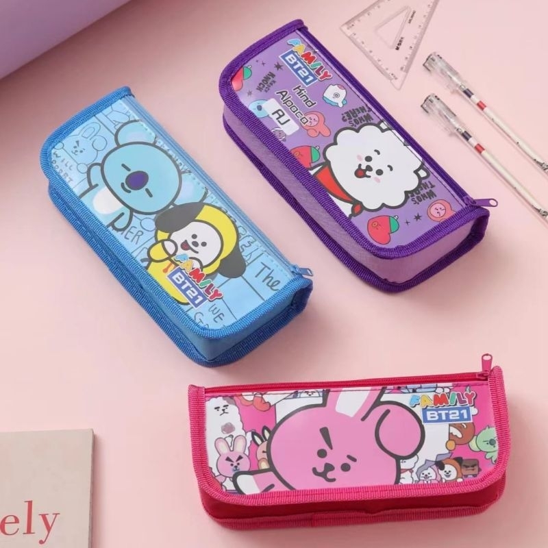 

Kotak Pensil Kain SH 5288 BT2I | Pensil Case Berbahan Kain dengan motif BT2I