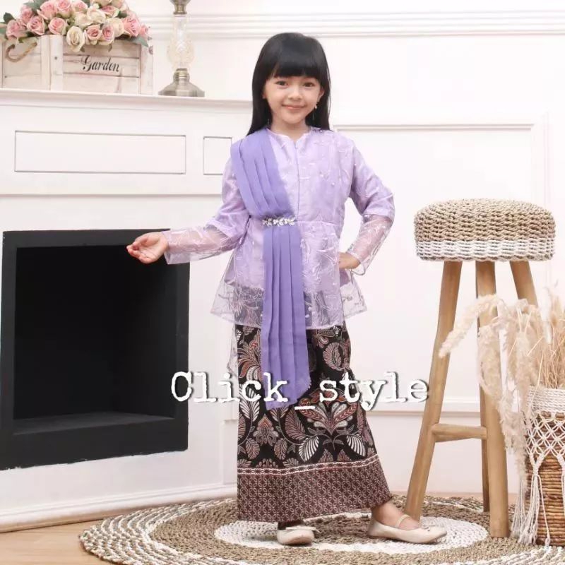 Baju Kebaya Anak Brokat Umur 1-14th Kebaya Anak Perempuan Pakaian Pesta Anak