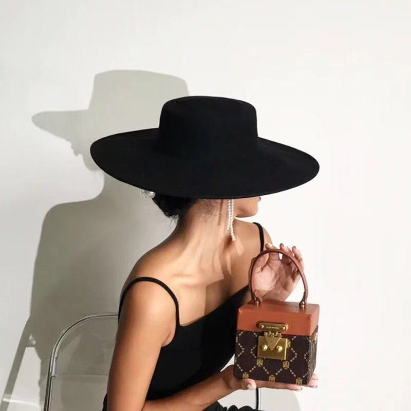 𝐑𝐄𝐀𝐃𝐘 𝐒𝐓𝐎𝐂𝐊 𝐒𝐀𝐅 - 𝐏𝐀𝐂𝐊𝐈𝐍𝐆 𝐃𝐔𝐒 - JASMINE boater hat woman premium / topi fedora / topi fedora wanita 